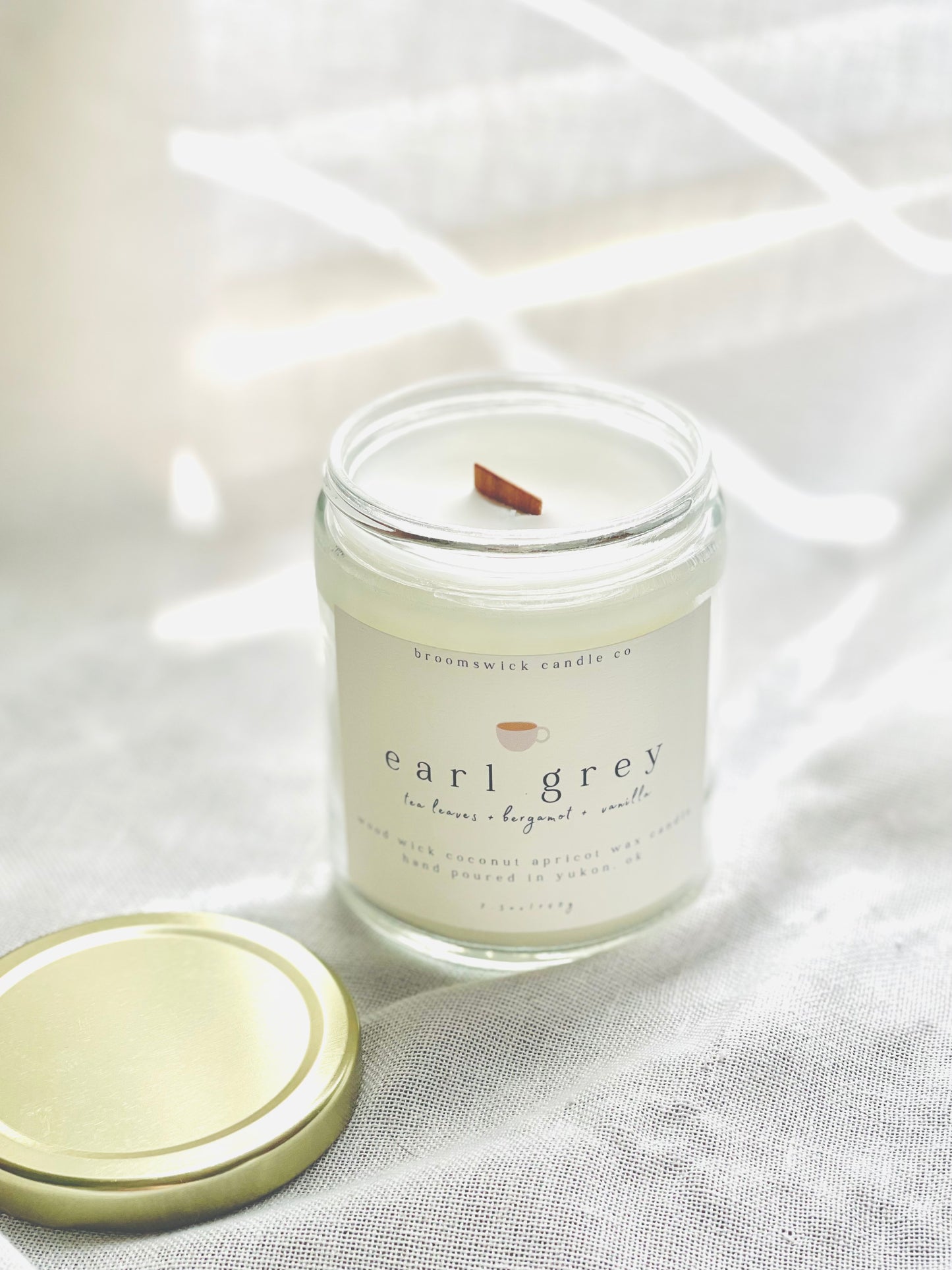 EARL GREY Wood Wick Candle